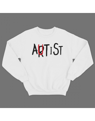 Прикольный свитшот с надписью "Autist"